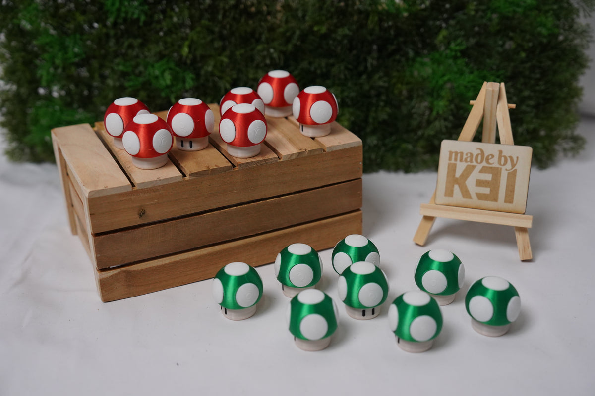 3D-Geprinte Super Mario Paddenstoel Clickers – Gaming Fidget Toy