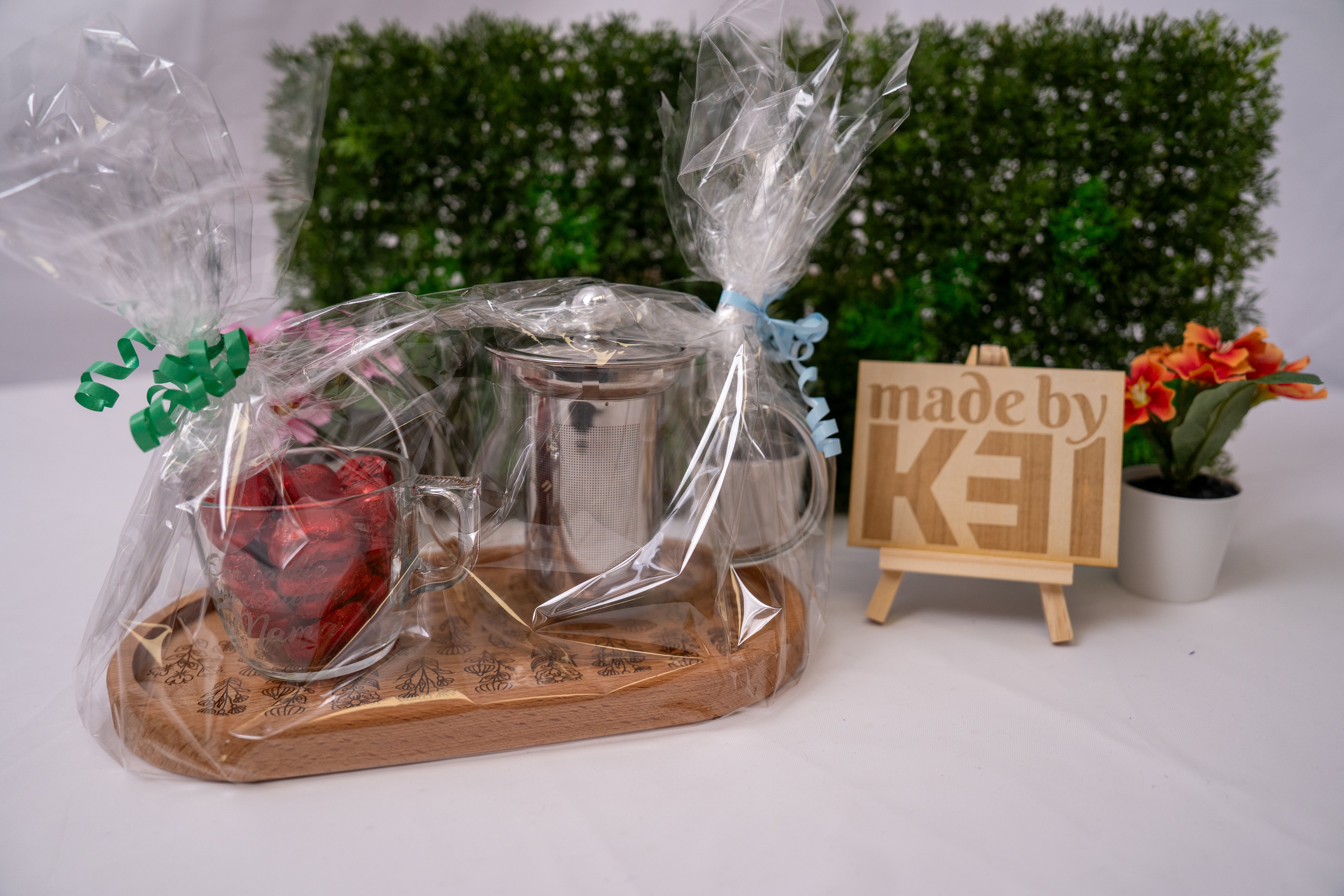Moederdag theeset met gravure – luxe cadeau set voor thee liefhebbers